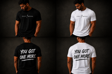 You Got One More tee in black and white, front and back